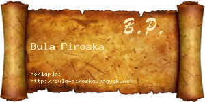 Bula Piroska névjegykártya