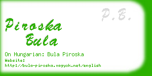 piroska bula business card